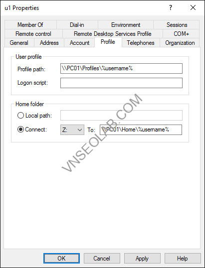 Home Folder và User Profiles